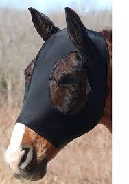 TK6679-Full-Black Fly Mask w/Ears Lycra