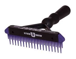 AC6SCG-Fluffer-Purple Comb Smart 6" Fluffer w/Grip Handle