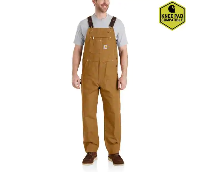 CL102776-38-32 Overalls Duck Bib Relaxed Fit Unlined