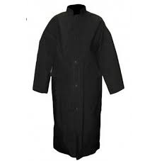 CLOWBRC-XL-Blk Rain Coat - Black PVC Long