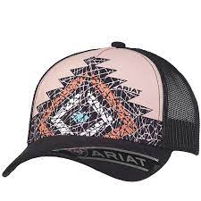 CLA300015730 Cap Ball ARIAT Aztec Diamond Pink Velcro/Snap Back