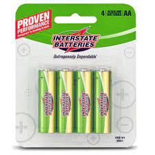 HGDRY0030 Battery - AA  Interstate 4 PKG
