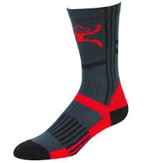 CL1562SC-YLG-Red Socks-Hooey Performance Mid Calf