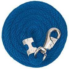TK292644-10'-Blue Lead Rope Poly Braided 5/8"x 10' Nickel Bull Snap