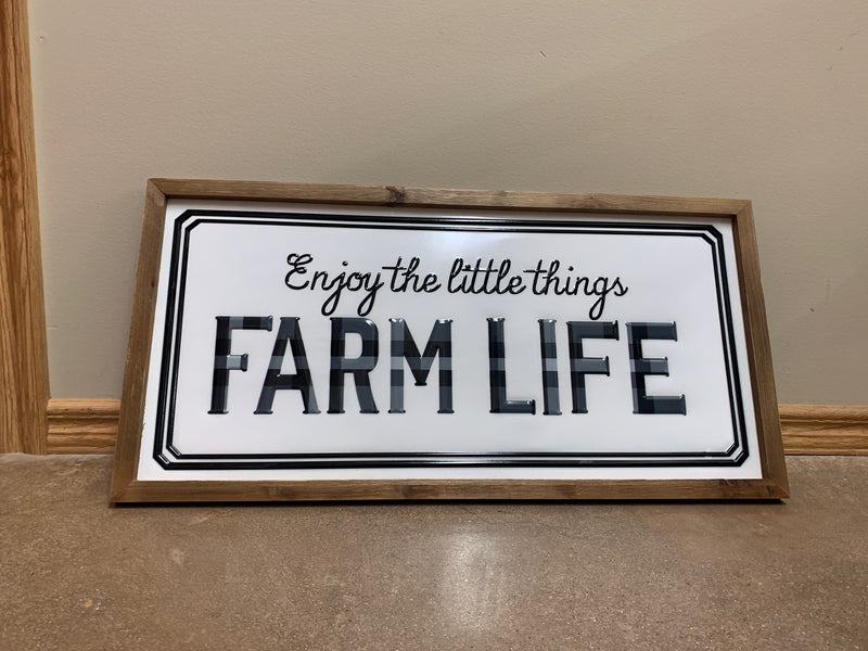 BG6AWD578 Wall Sign - Enjoy the little things Farm Life