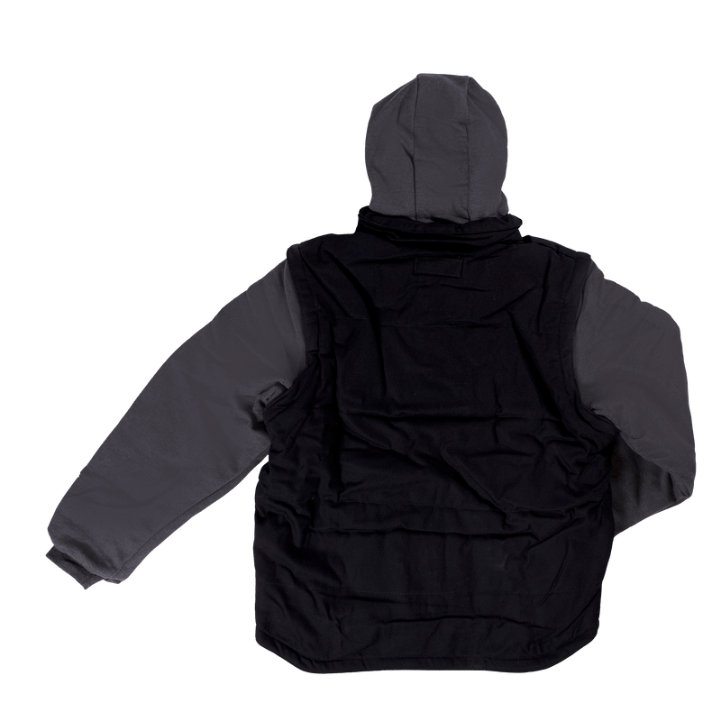 CLI8A226-2XL-Black Jacket Tough Duck- Zip-Off Sleeve