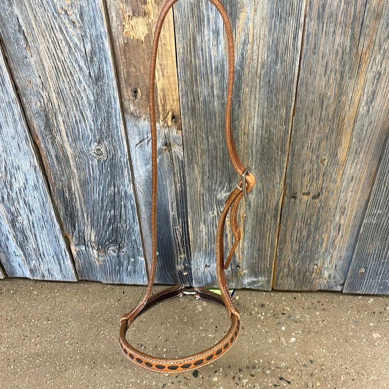 TKNB2161 Noseband w/ Ties Contrast Buckstitch