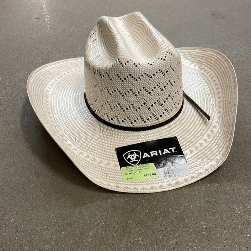 CLA73122 Cowboy Hat 20X Double S Western Straw- Ariat