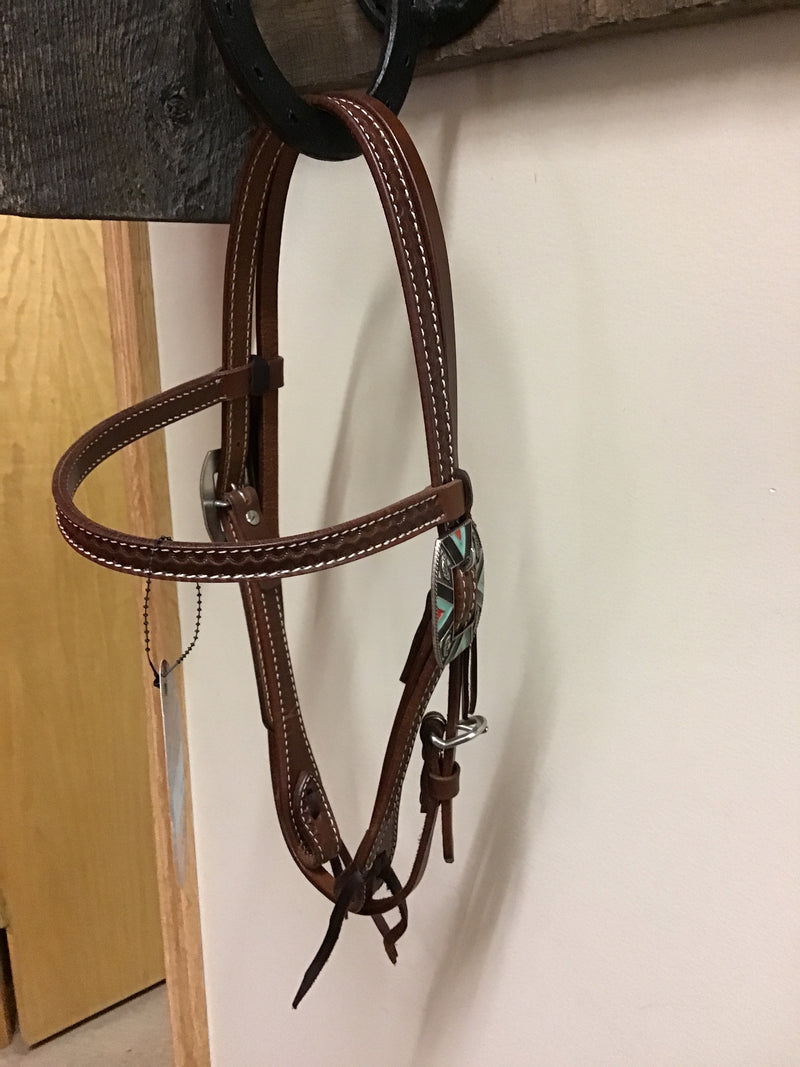 TK45-0112 Headstall Browband w/Sunburst buckle