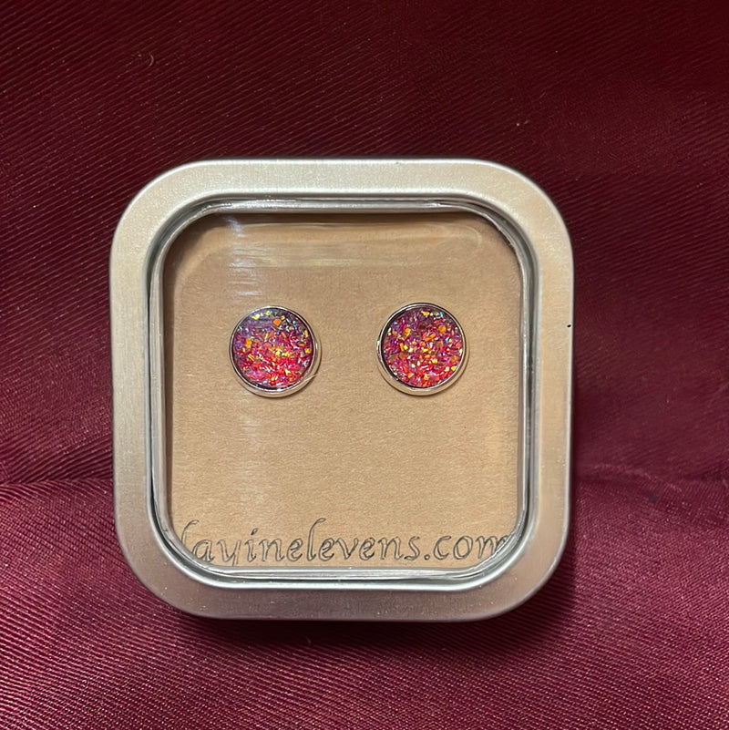 BGLAYINELEVANS--Slv/RPnk Layin Elevans Earrings
