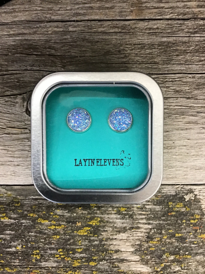 BGLAYINELEVANS--Slv/LBlu Layin Elevans Earrings