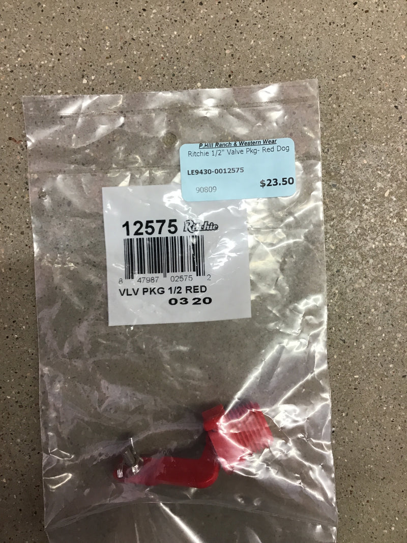 LE9430-0012575 Ritchie 1/2" Valve Pkg- Red Dog