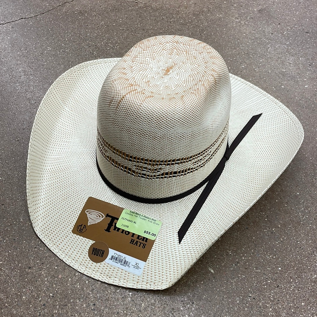 CLT71631 Cowboy Hat Kids Straw