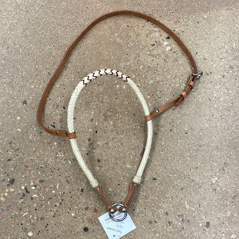 TKNB2227-LTO Noseband Rawhide Braided/Plain Light Oil