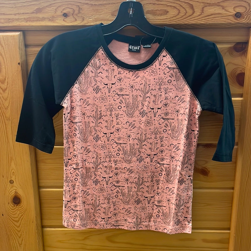 CLCTK3530029 Girls Shirt- Western Print
