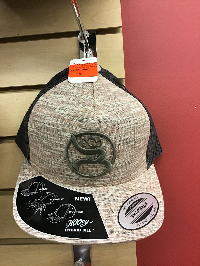 CL4029T-TNBR Cap - Hooey Strap Roughy Trucker Tn/Brn Logo/Snap Back