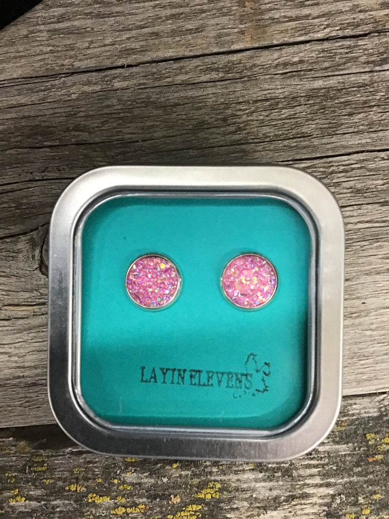 BGLAYINELEVANS--Slv/LPk Layin Elevans Earrings