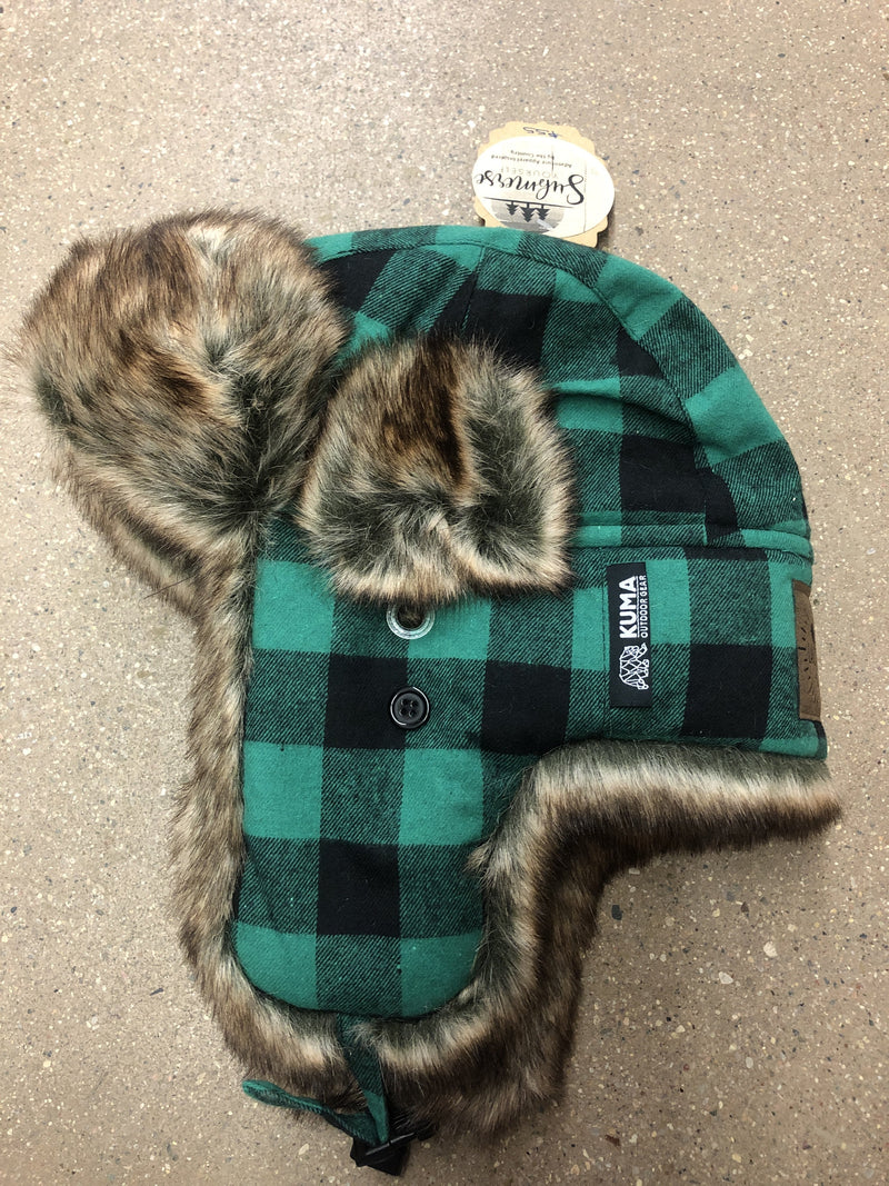 CLTRAPPER Trapper Hat - Lake Life - Plaid/Faux Fur