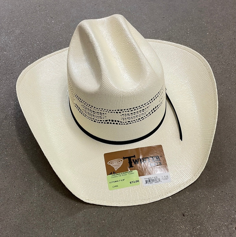 CLT71800 Cowboy Hat Straw- Twister