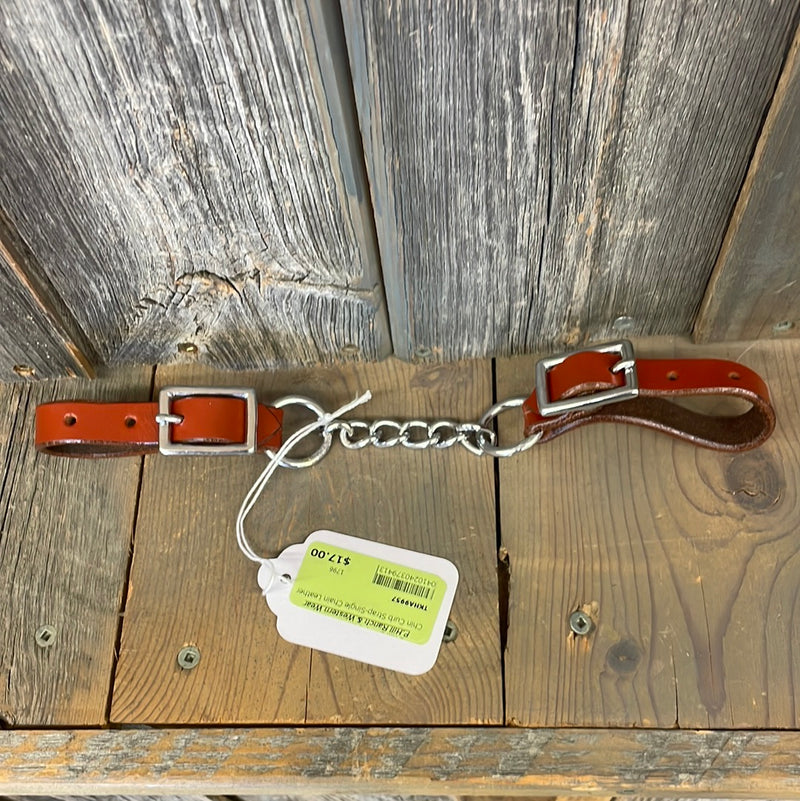 TKHA9957 Chin Curb Strap-Single Chain Leather