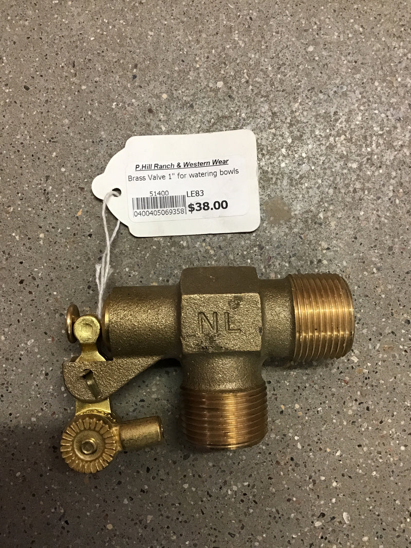 LE9480-0100100 Brass Float Valve 1" for watering bowl