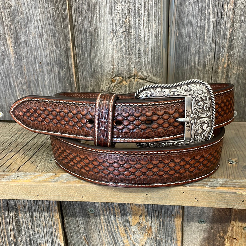 CL3071746-000 Belt Men's Basket Weave Bead Inlay