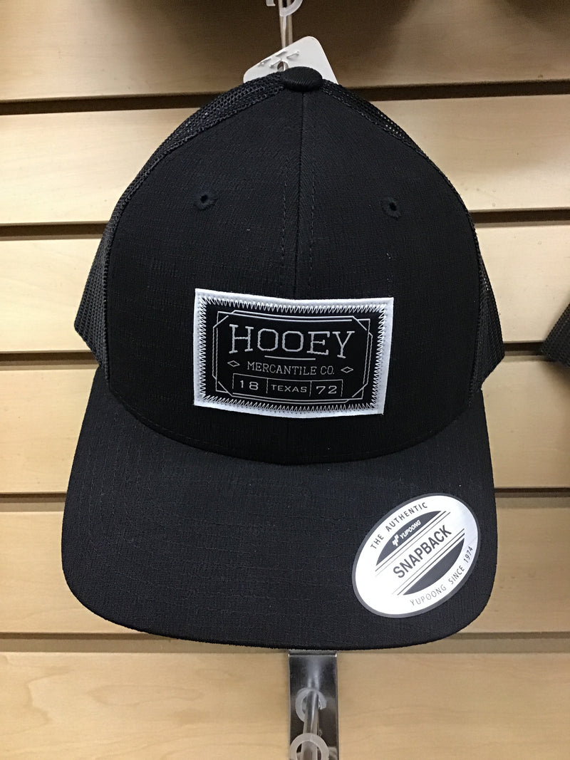 CL2102T-BK-OSFA-Black Cap - Hooey - Doc Trucker w/Wht Patch/SnapBack