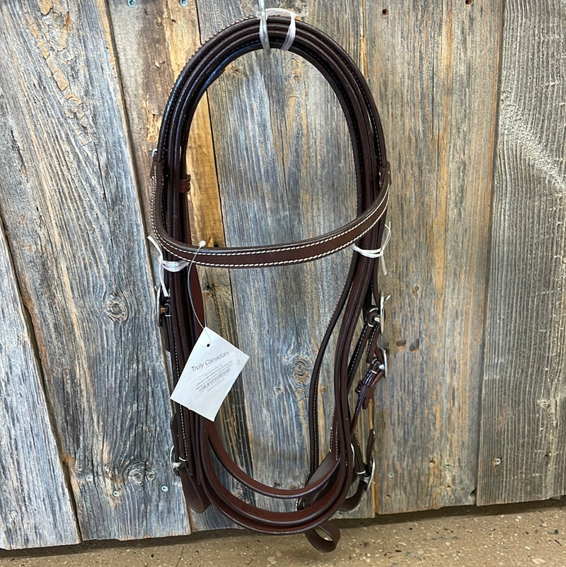 TKWB2905 Headstall Straight Browband w/ Buckles & Matching Buckle Reins