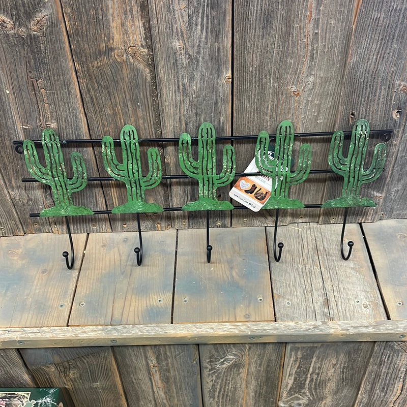 BG87-97255-0-0 Cactus Wall Decor 5 Hooks- Metal