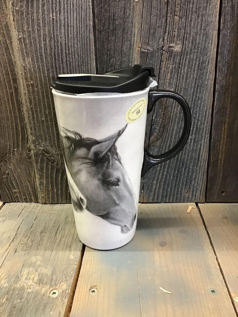 BG3CTC016882 Ceramic Travel Cup 17oz Wild Horses