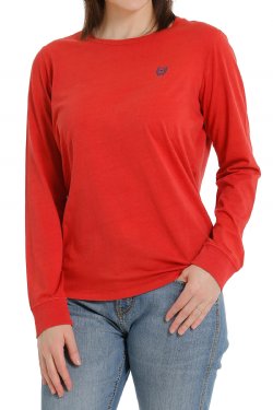 CLMSK7895005 L/S T-Shirt - Cinch Logo on Back - Red