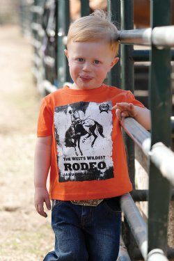CLMTT7672044 Cinch T Shirt Boys S/S "The West's Wildest Rodeo"
