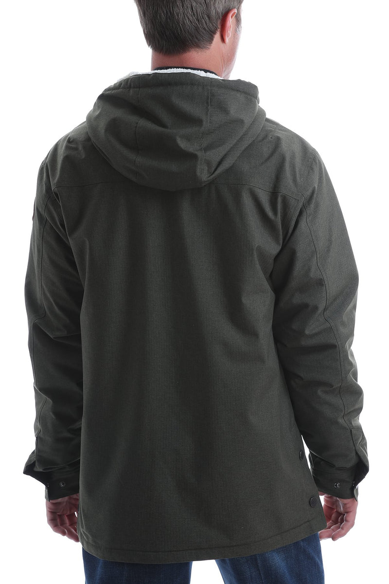 CLMWJ1527001-L-Olive Cinch Mens Jacket Barn Coat/Sherpa Lining