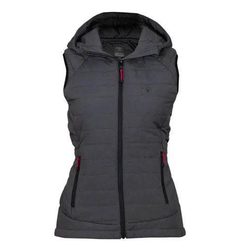 CLPF497 Ladies Vest w/Hood- Polyester Packable