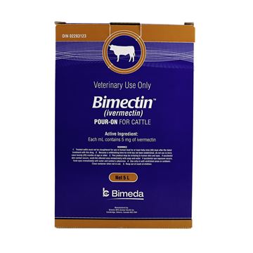 AC820653 Ivermectin"Bimeda" Pour- On for Cattle 5L
