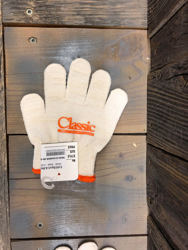 TKCR/CLVLOGO8-XS-Orange Glove - Rope - CLASSIC Single