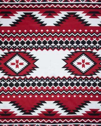 CLSCRFSOUTHWEST--RedBlack Scarf Silk SouthWest - 34"