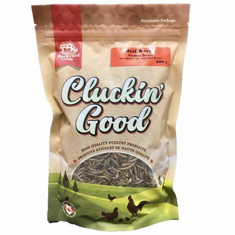 ACTBLCGBMW001 Dried Mealworms - 200 g Cluckin' Good