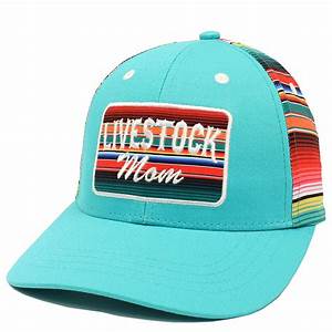 CLA300005433 Cap Hat Ball ARIAT "Livestock Mom" Teal - Snapback