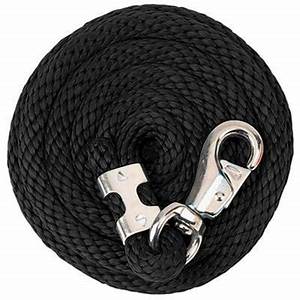 TK35-2110-10'-Black Poly Rope Lead 10' Bull Snap