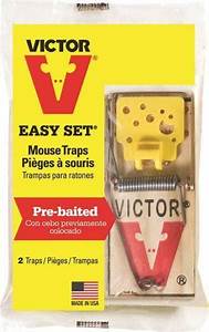 HG144-103 Mouse Trap Easy Set Wood 2pk-Victor