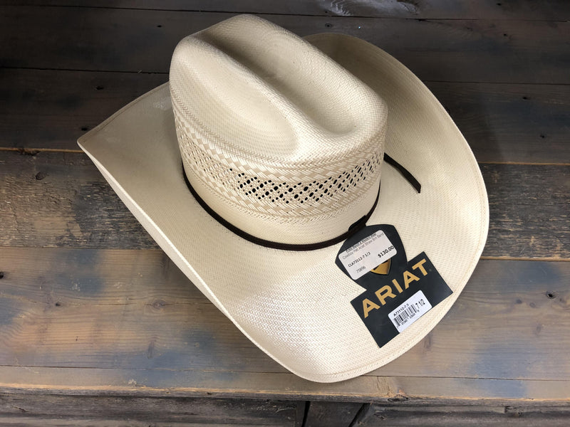CLA73112-7 1/2 Cowboy Hat Ariat Straw Brn Band